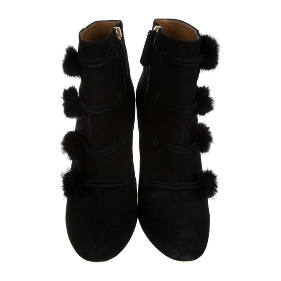 Aquazzura Shoes - Aquazzura Ulyana Suede and mink boots